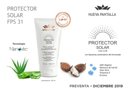 PANTALLA SOLAR FPS 31 con liposomas aceleradores de bronceado Royal Bronze ® 150 ml - Image 3