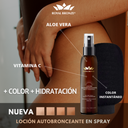 Autobronceante en spray Royal Bronze 120 ml  DHA 8% - MEDIUM - Image 3